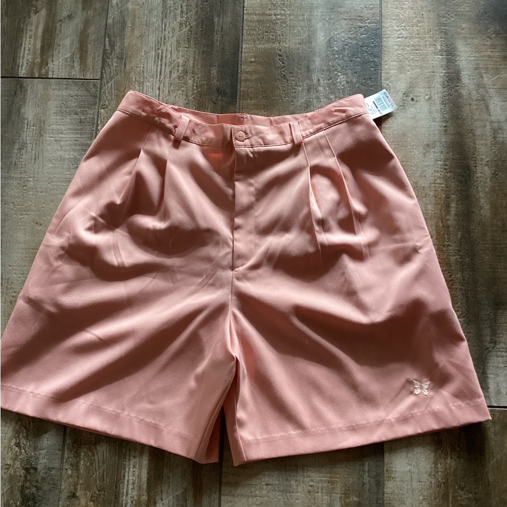 Pink Pleated Shorts